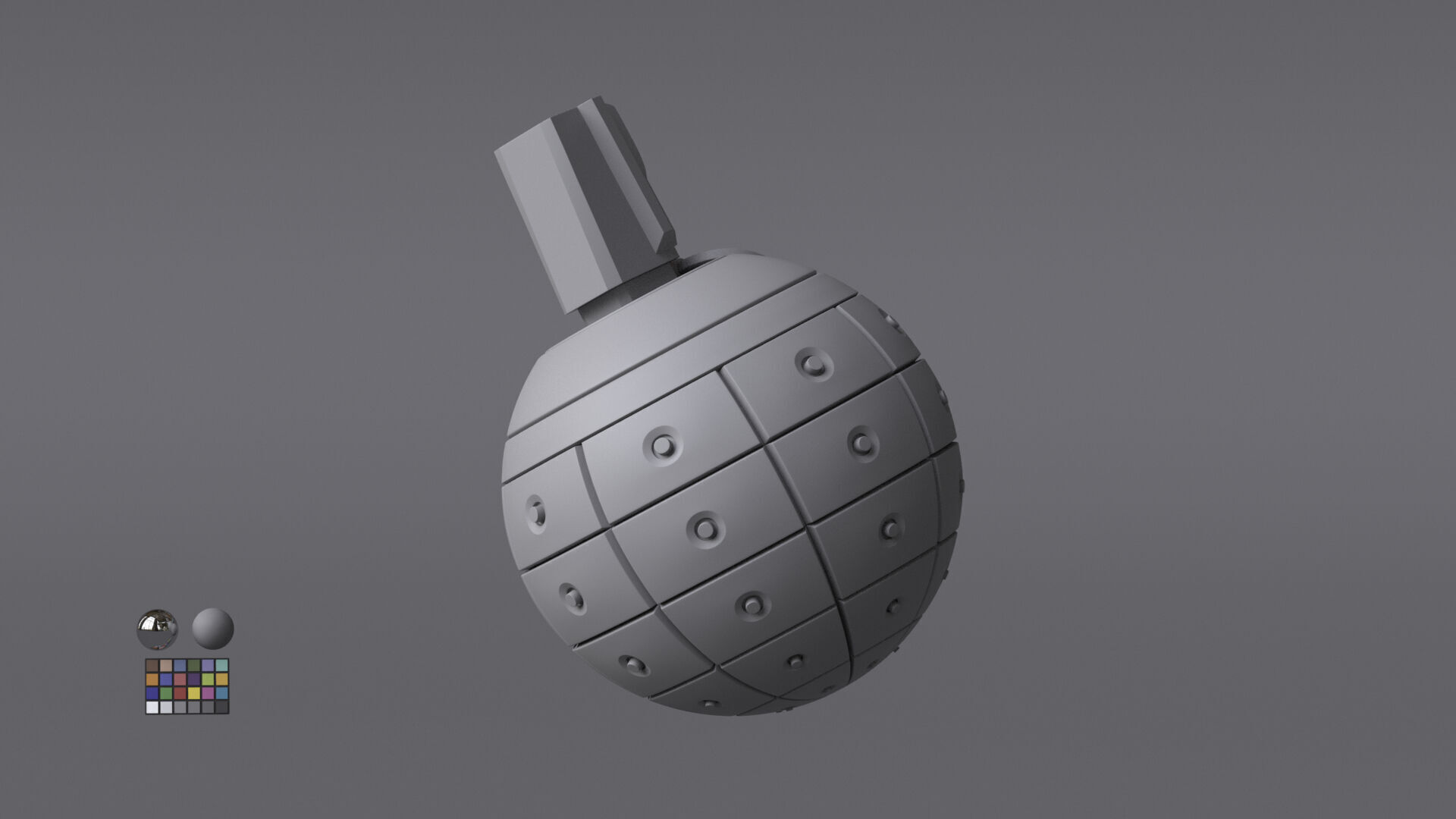 Scifi Grenade Free 3D model_5