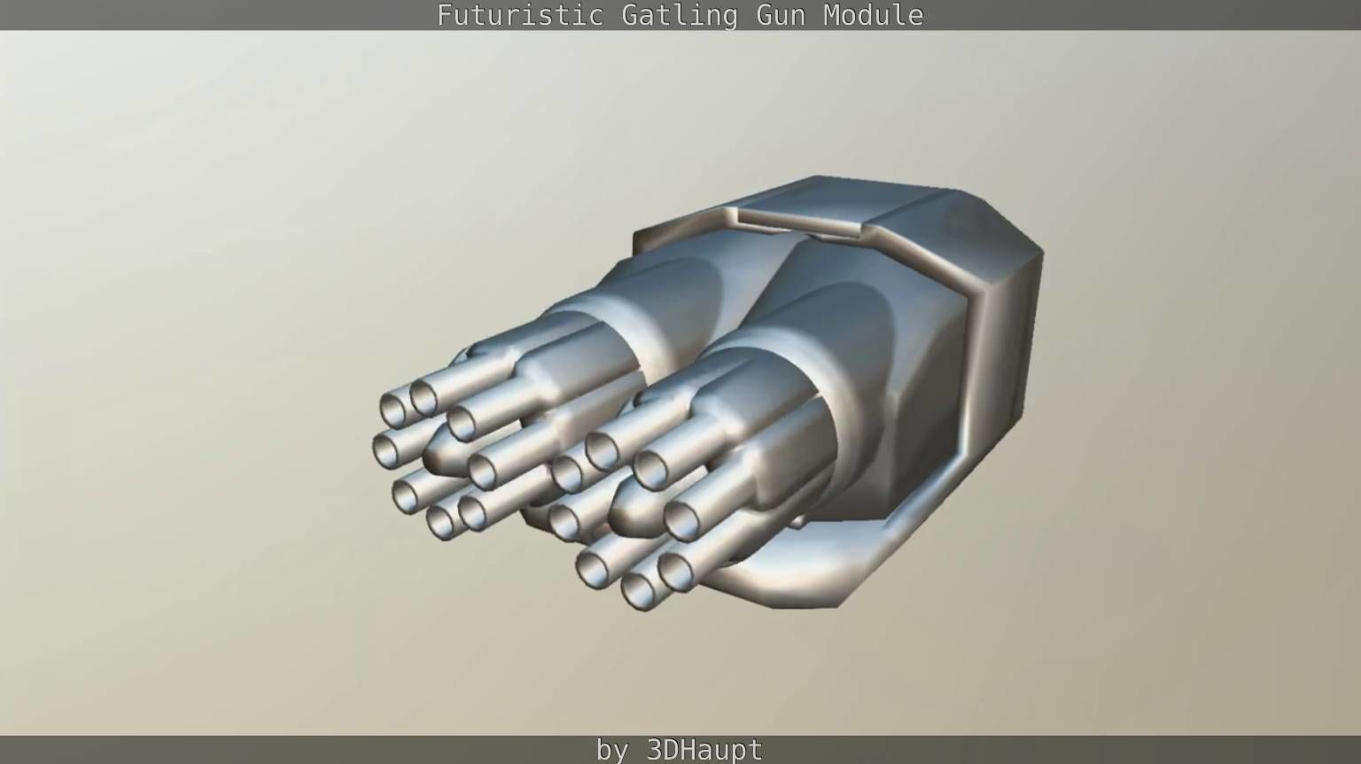 Gatling Gun Module Low-poly 3D model_56