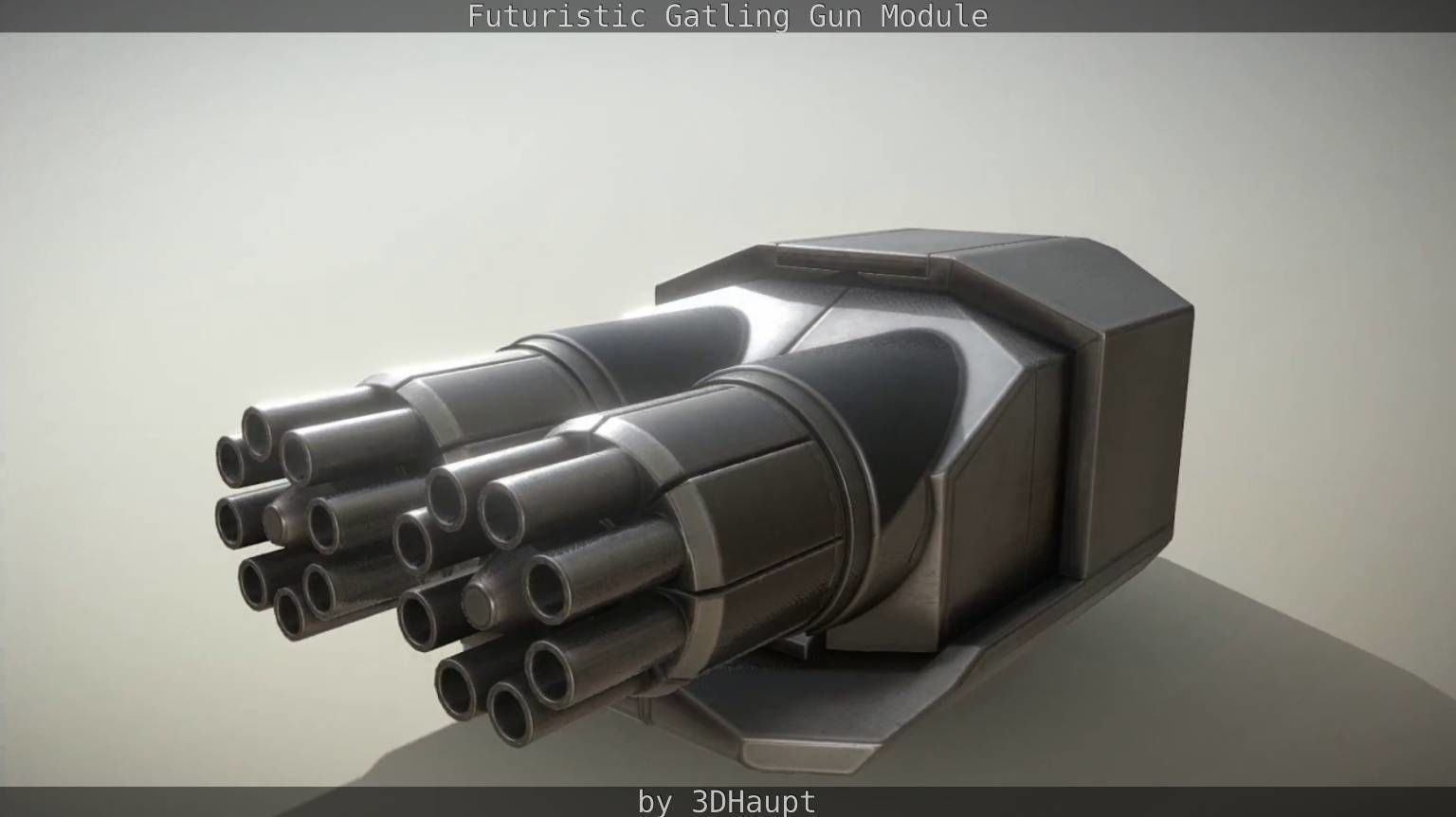 Gatling Gun Module Low-poly 3D model_67