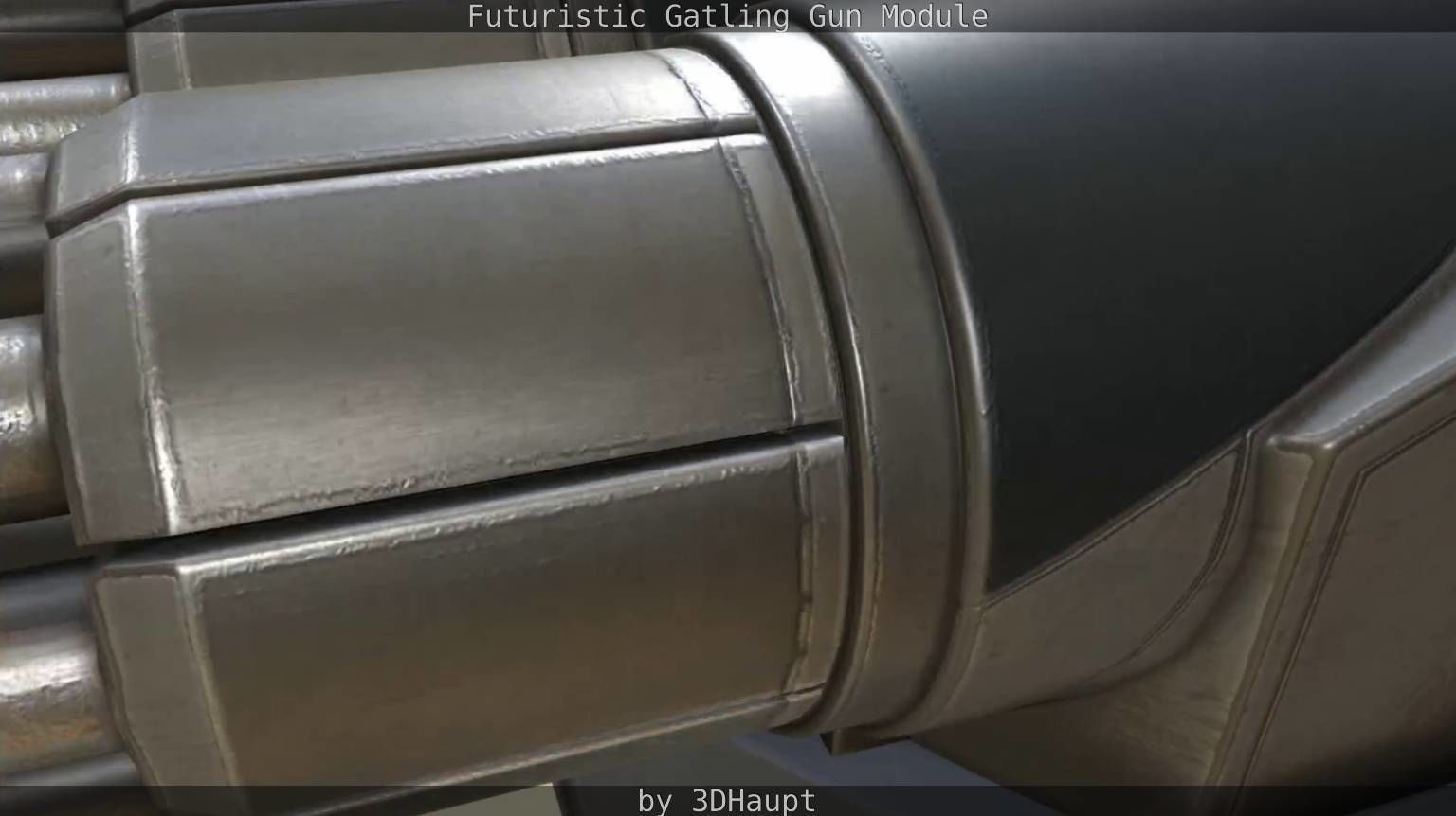 Gatling Gun Module Low-poly 3D model_73