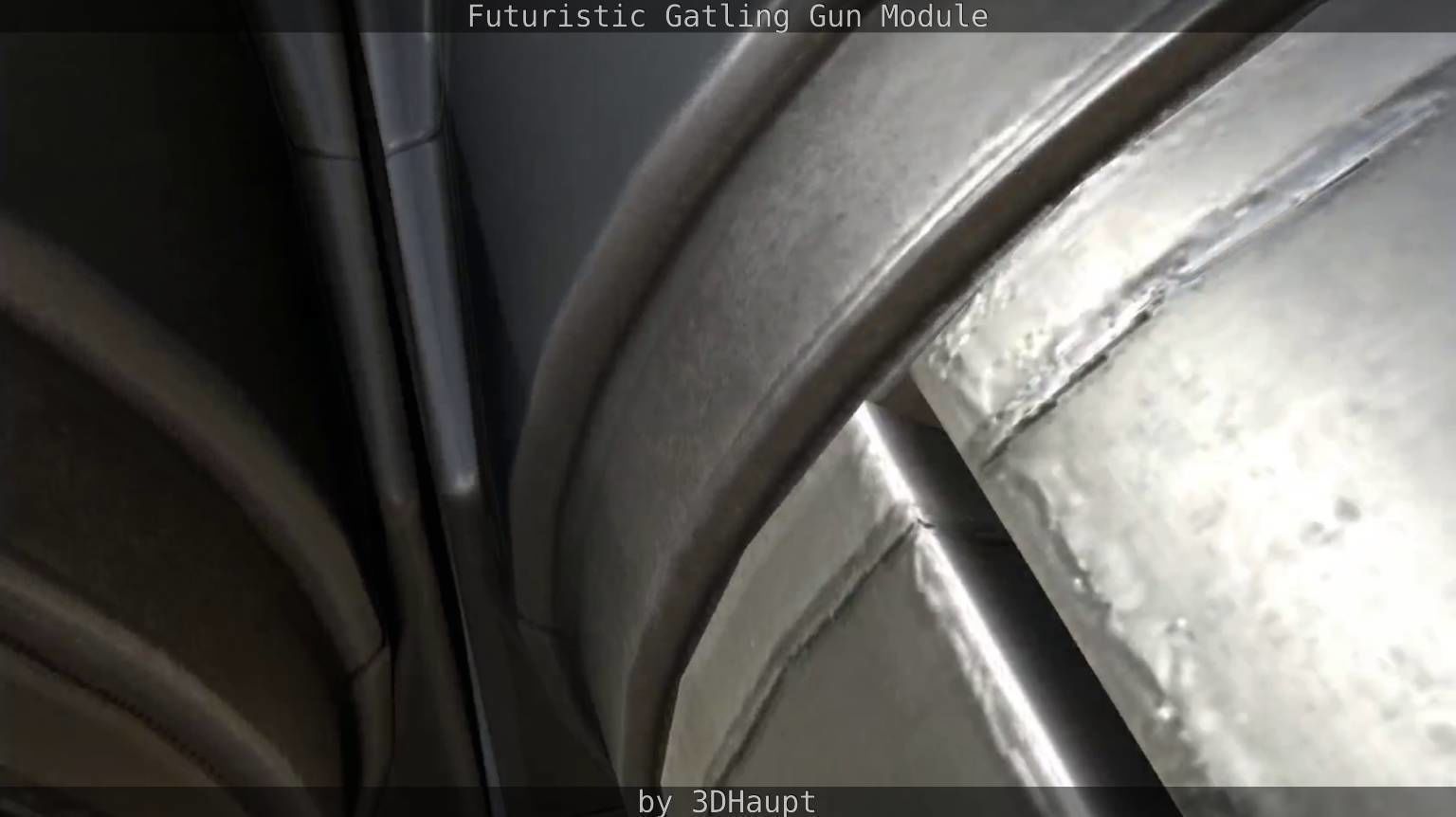 Gatling Gun Module Low-poly 3D model_75