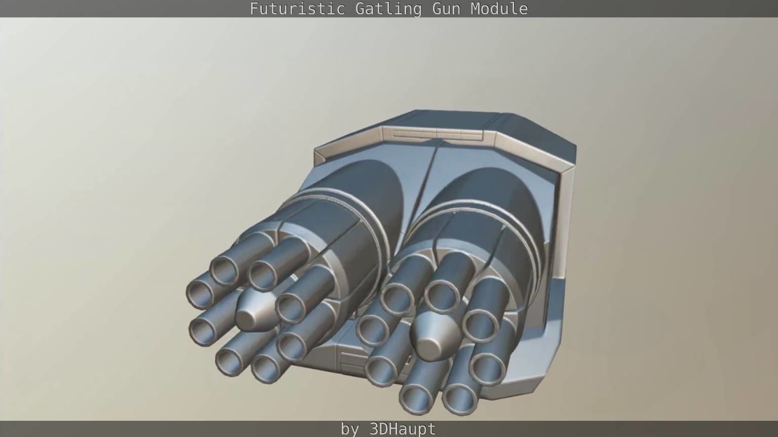 Gatling Gun Module Low-poly 3D model_65
