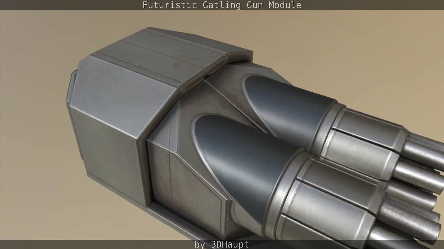 Gatling Gun Module Low-poly 3D model_81