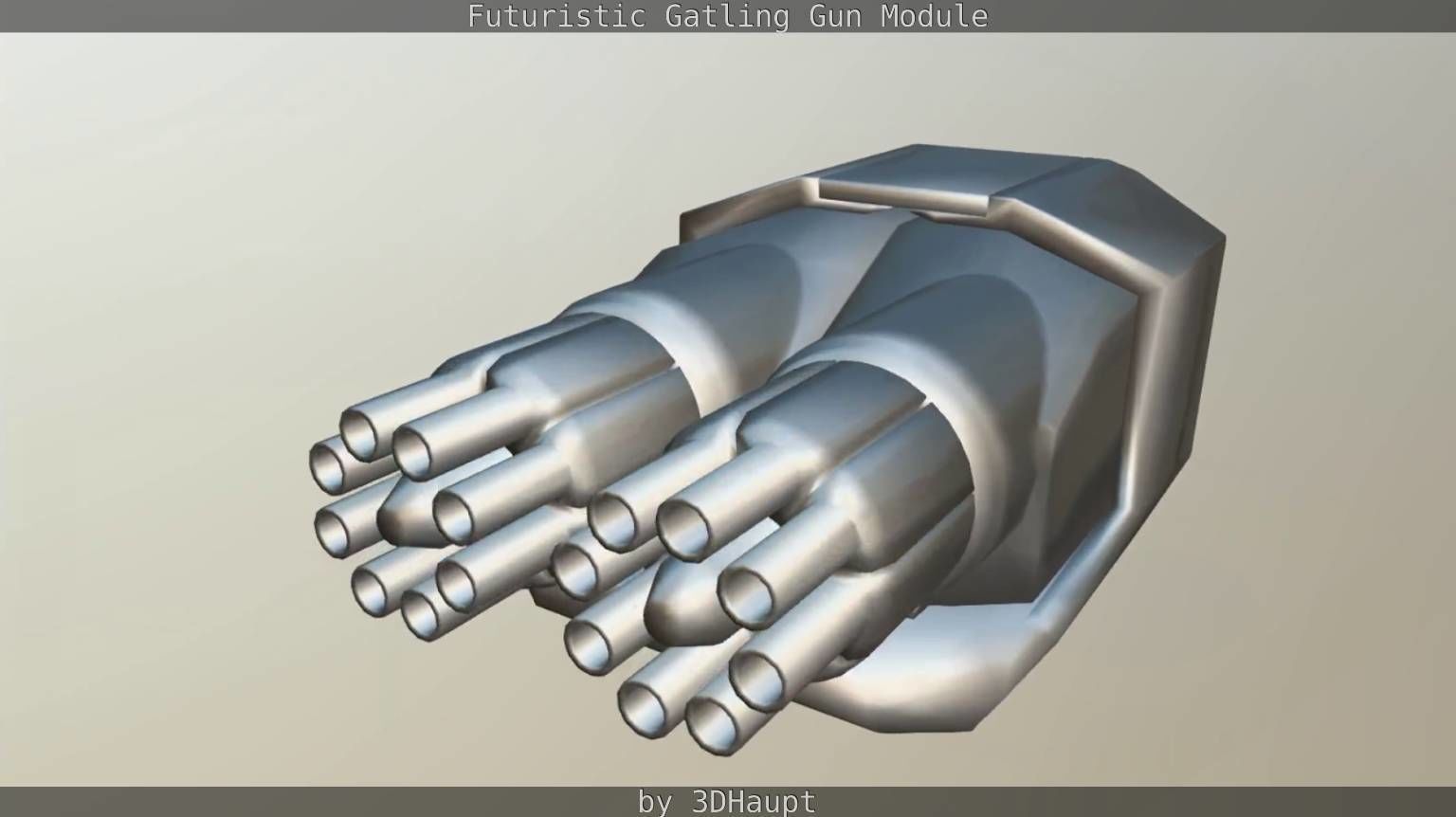 Gatling Gun Module Low-poly 3D model_58