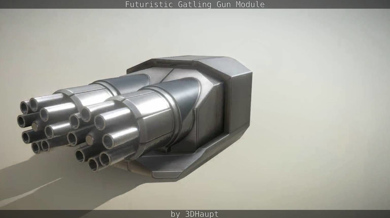 Gatling Gun Module Low-poly 3D model_21