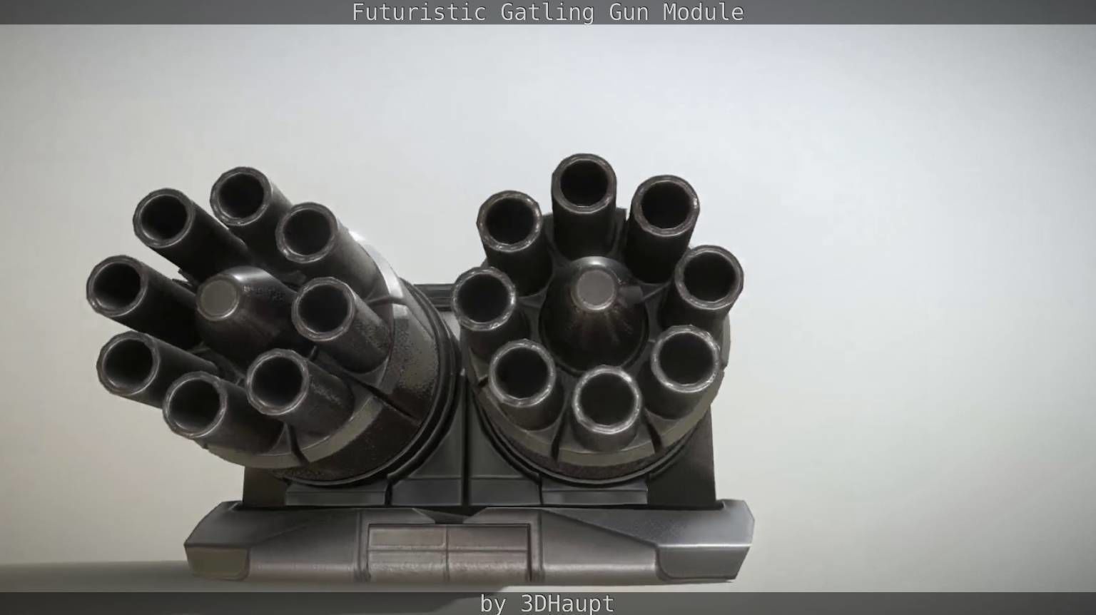 Gatling Gun Module Low-poly 3D model_16