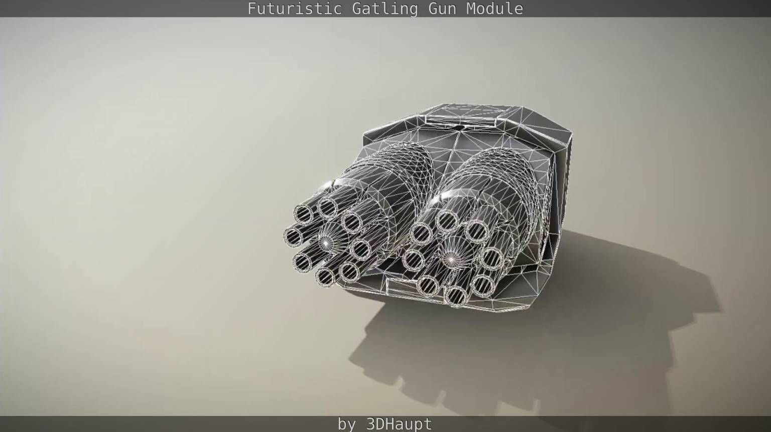 Gatling Gun Module Low-poly 3D model_52
