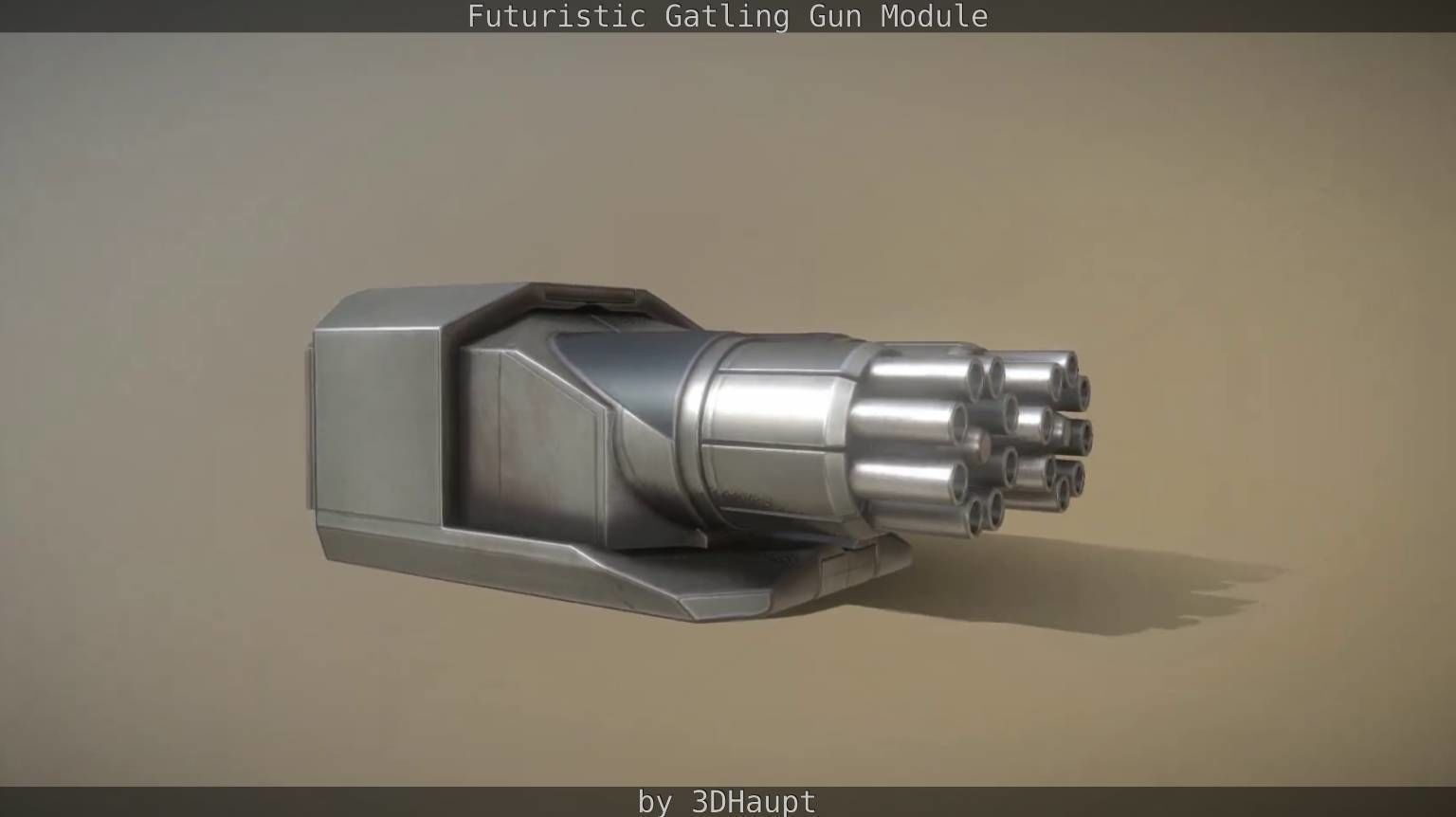 Gatling Gun Module Low-poly 3D model_23
