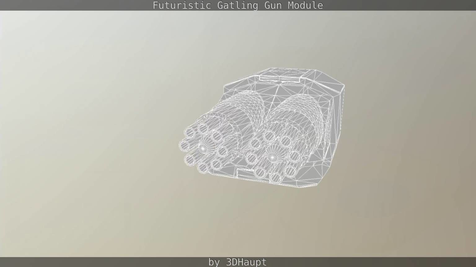 Gatling Gun Module Low-poly 3D model_49