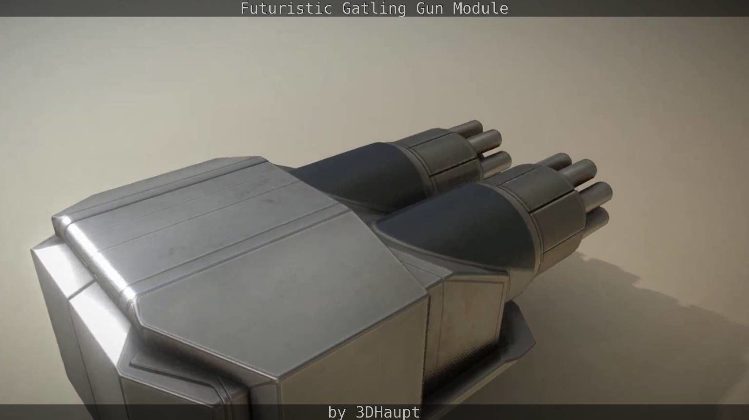 Gatling Gun Module Low-poly 3D model_19