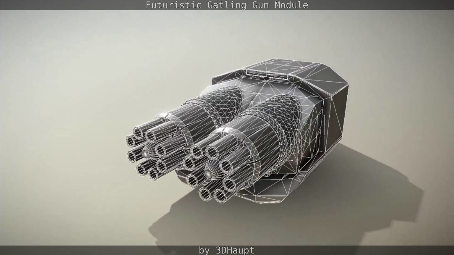 Gatling Gun Module Low-poly 3D model_53