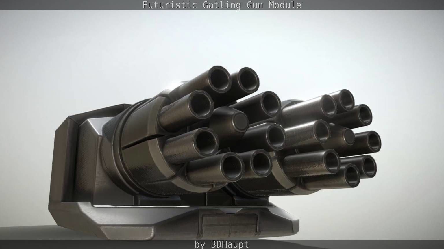 Gatling Gun Module Low-poly 3D model_15