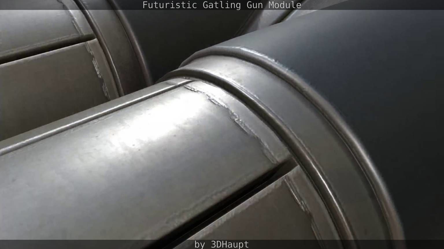 Gatling Gun Module Low-poly 3D model_74