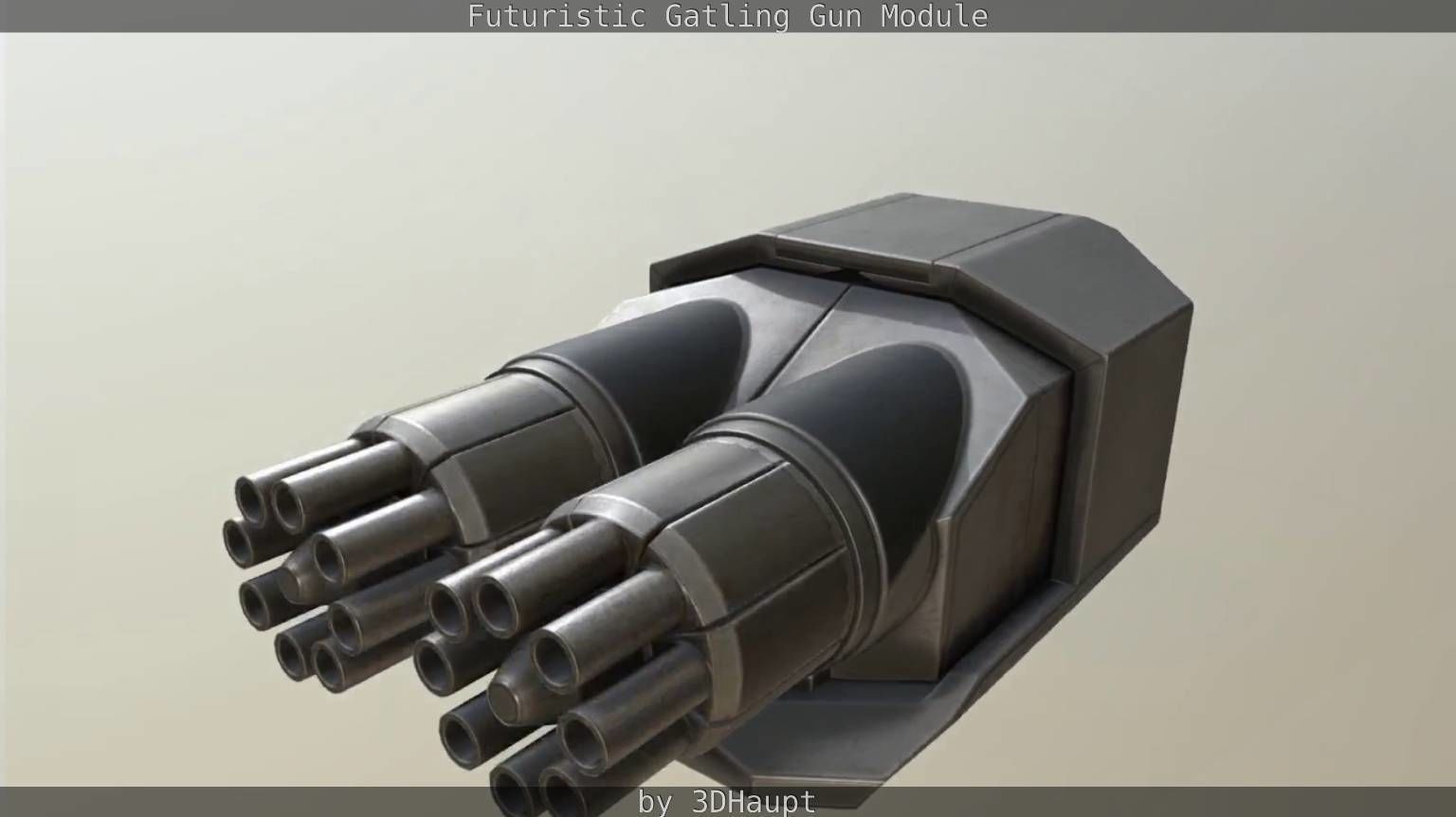 Gatling Gun Module Low-poly 3D model_68