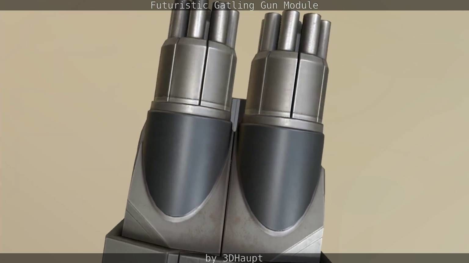 Gatling Gun Module Low-poly 3D model_71