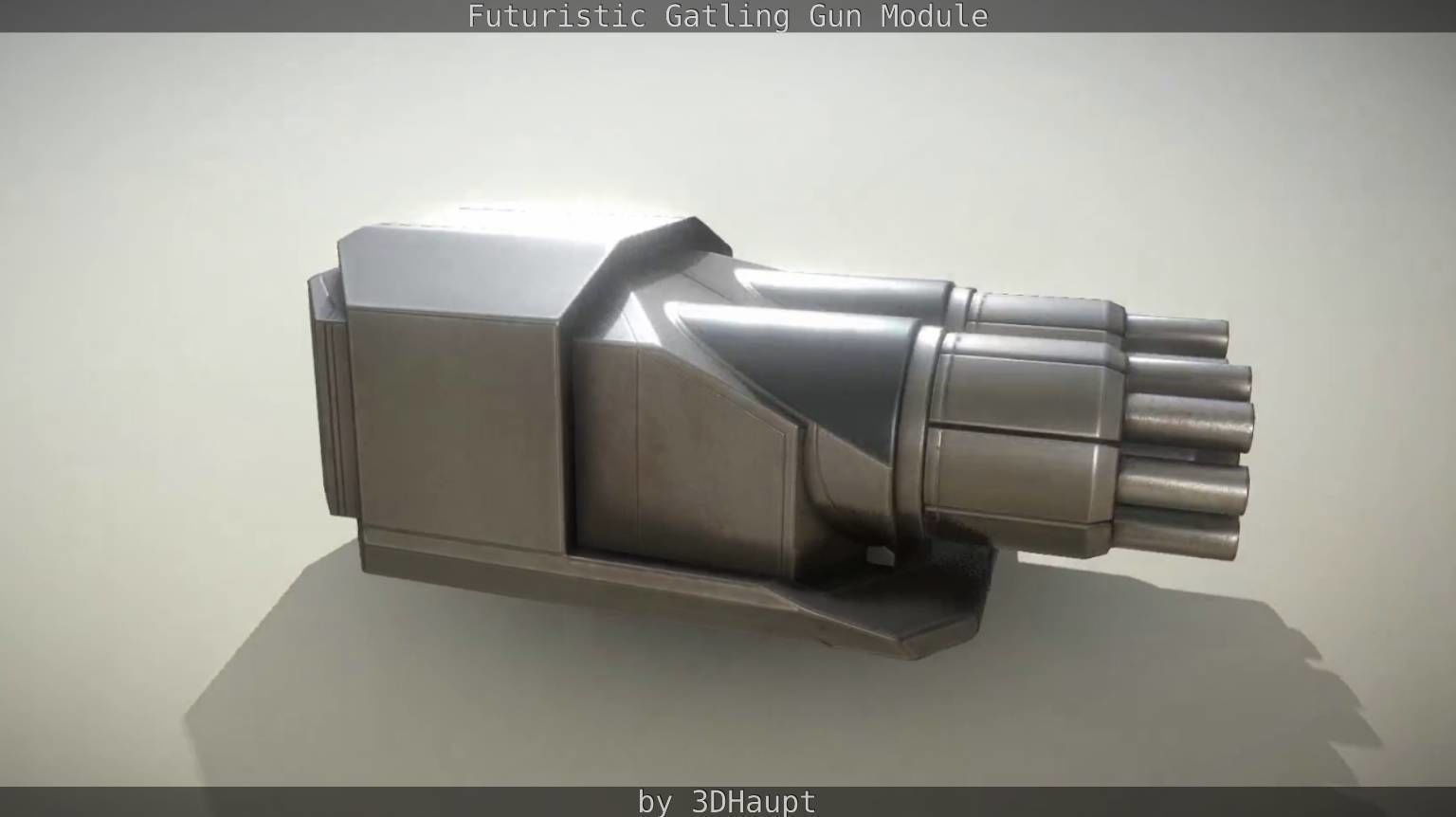 Gatling Gun Module Low-poly 3D model_20
