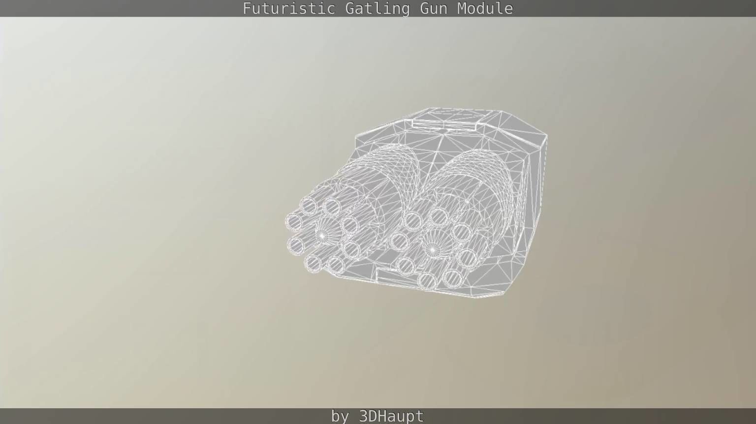 Gatling Gun Module Low-poly 3D model_51