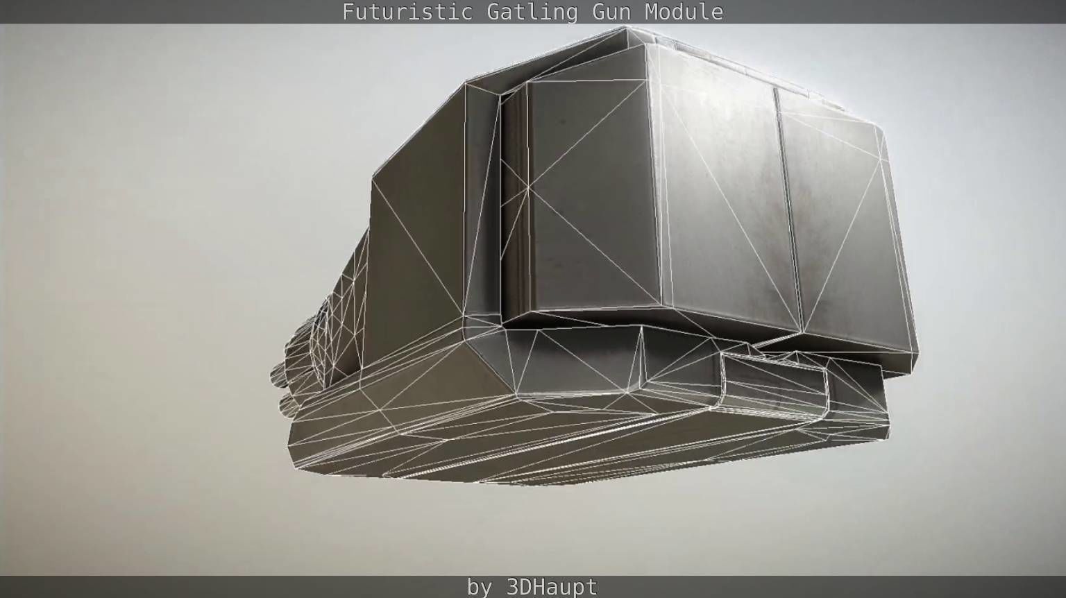 Gatling Gun Module Low-poly 3D model_30