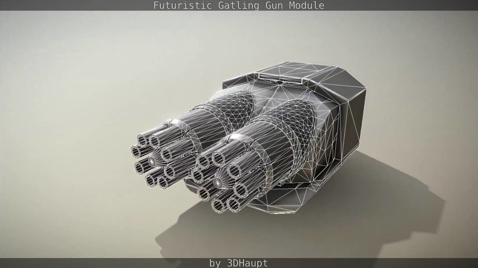 Gatling Gun Module Low-poly 3D model_54