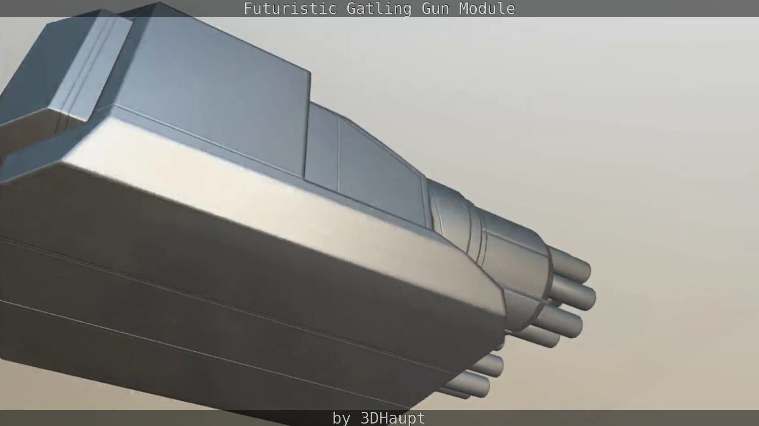Gatling Gun Module Low-poly 3D model_63