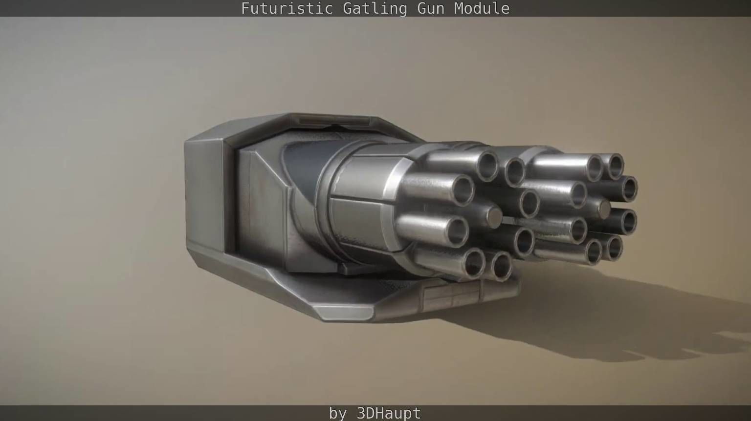 Gatling Gun Module Low-poly 3D model_22
