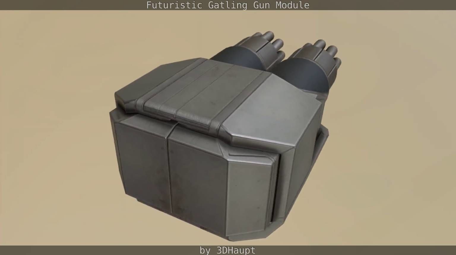 Gatling Gun Module Low-poly 3D model_70