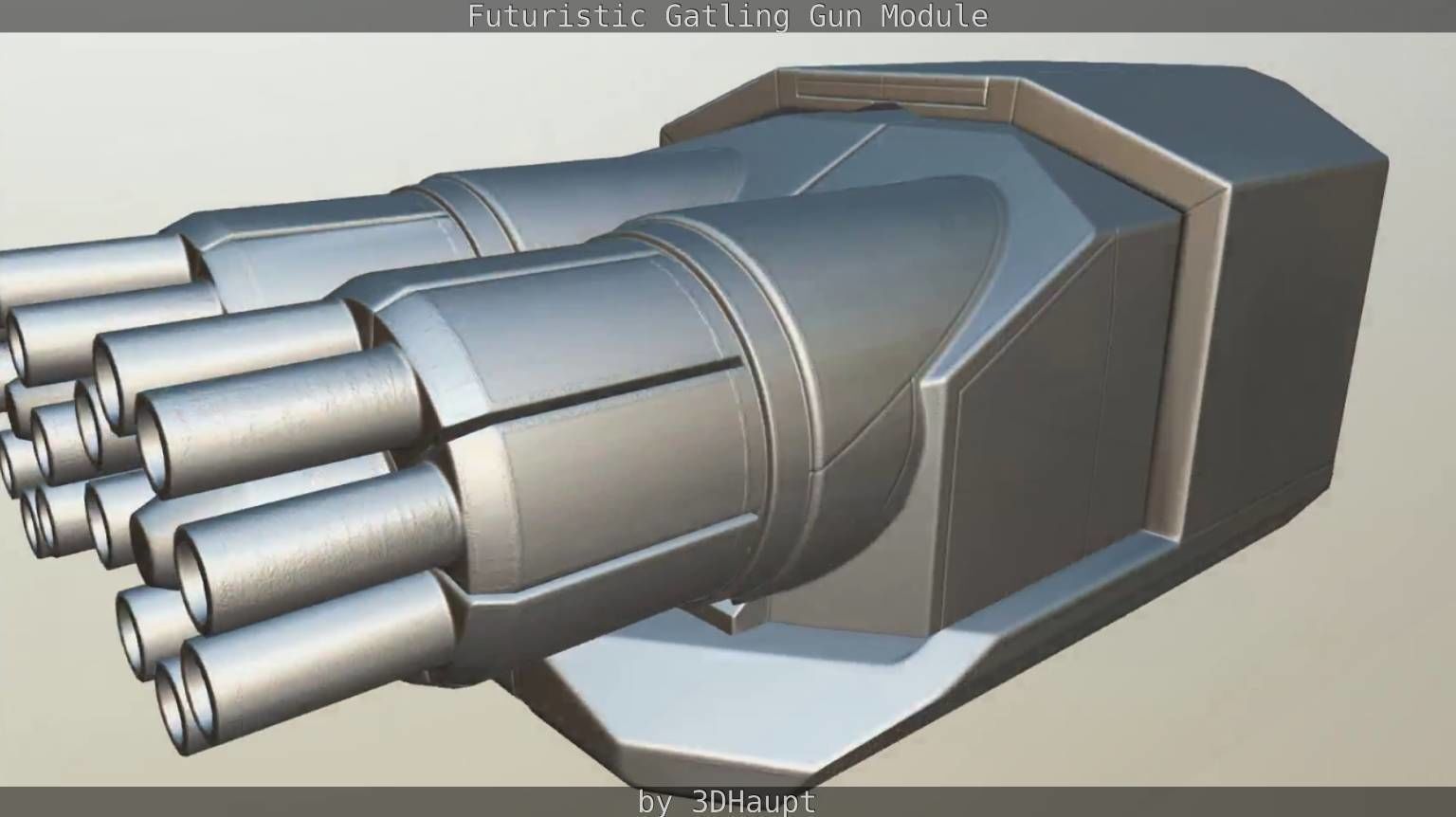 Gatling Gun Module Low-poly 3D model_60