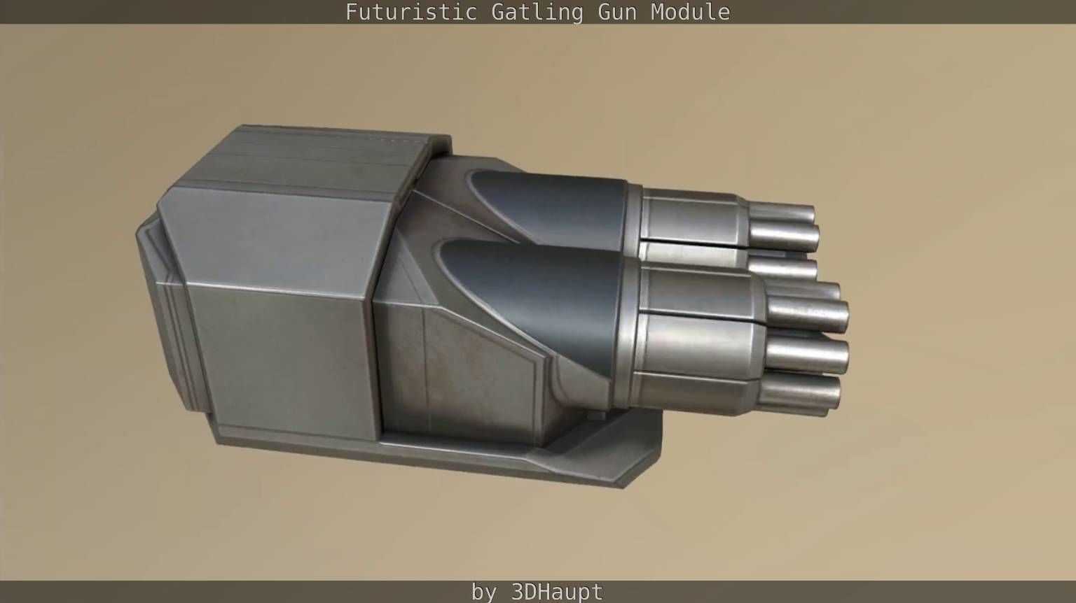 Gatling Gun Module Low-poly 3D model_69