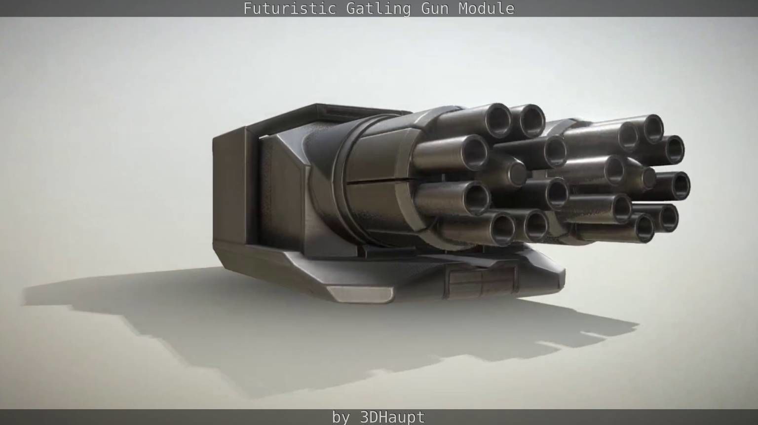 Gatling Gun Module Low-poly 3D model_14