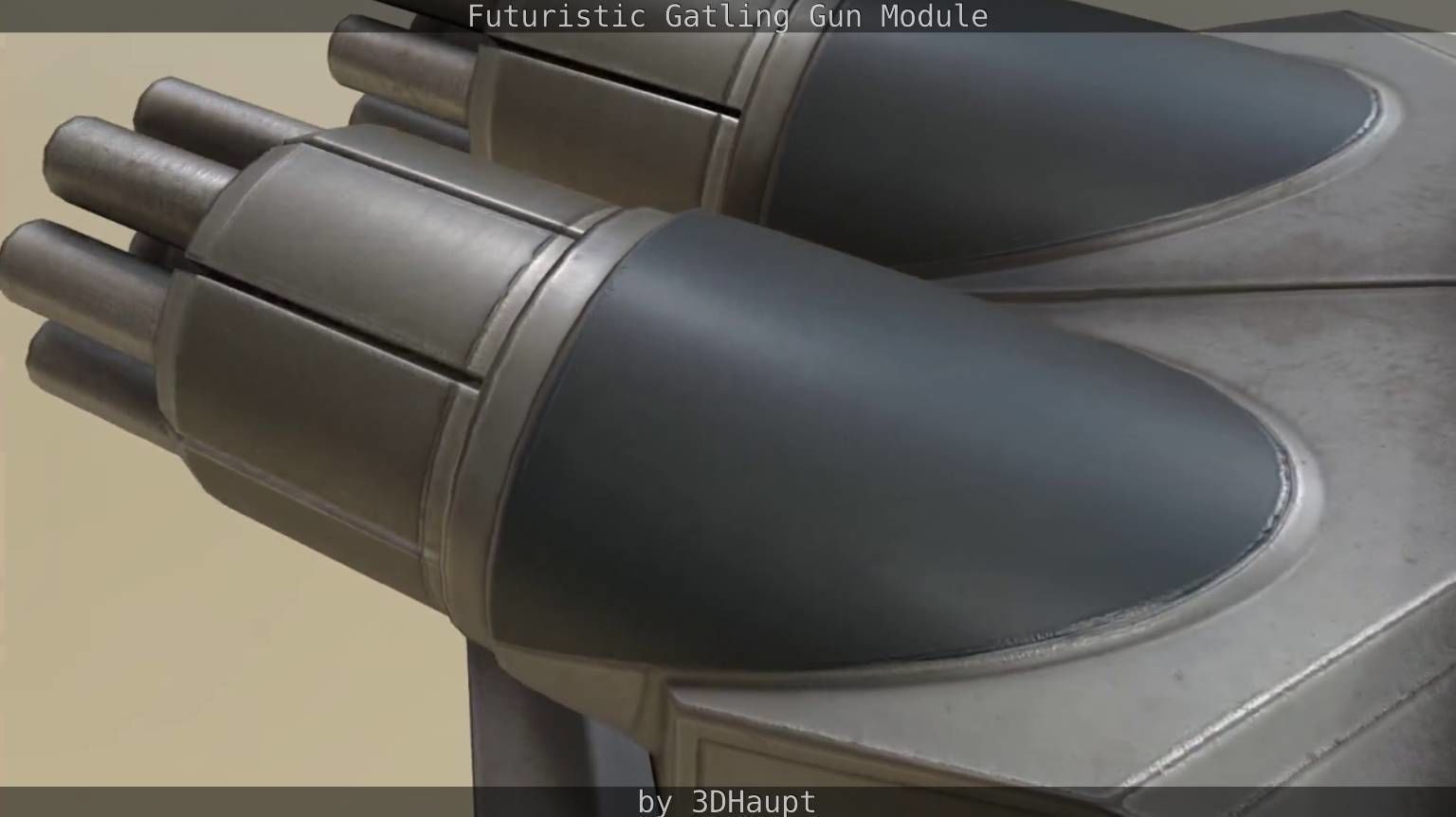 Gatling Gun Module Low-poly 3D model_72