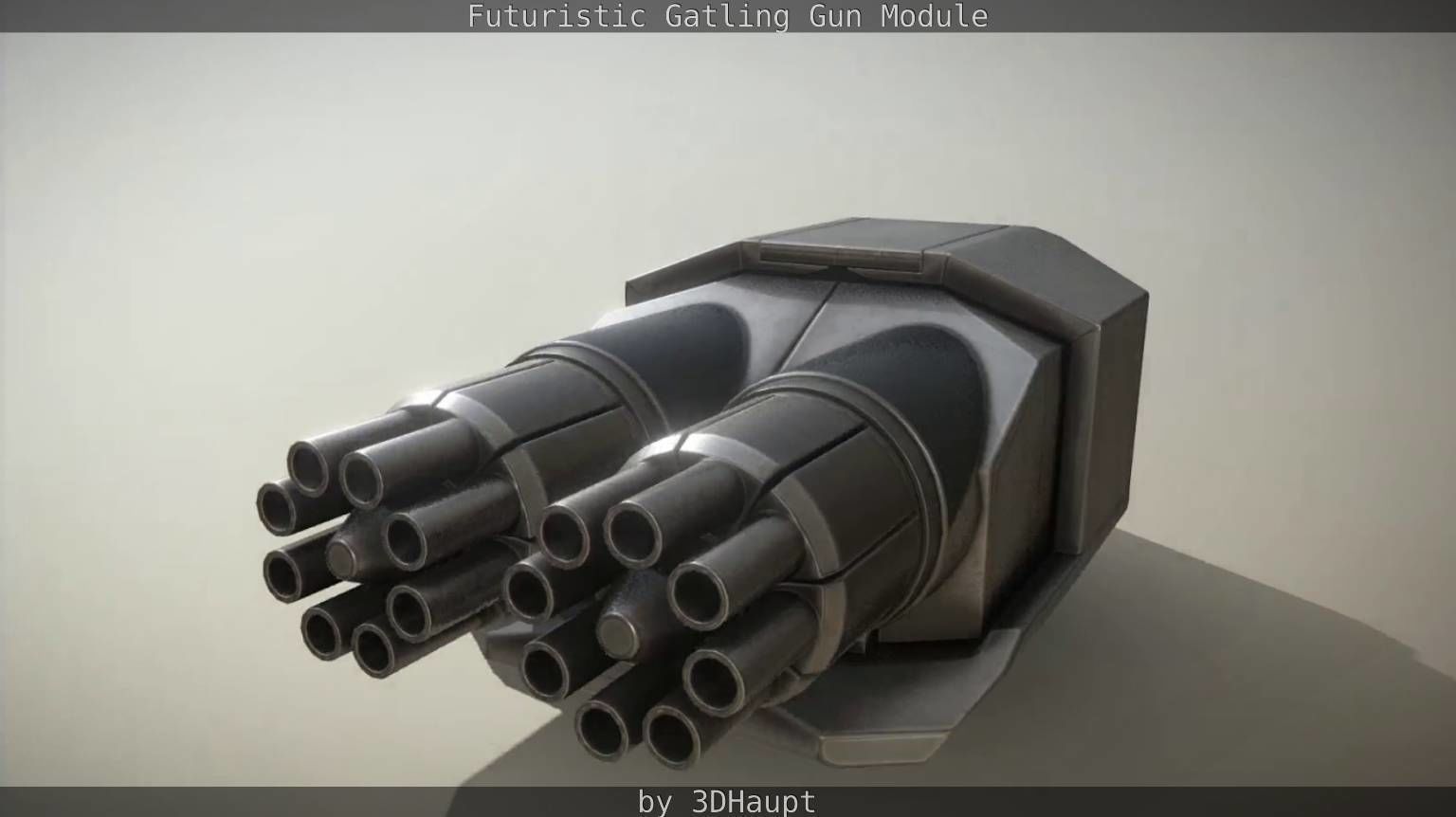 Gatling Gun Module Low-poly 3D model_66