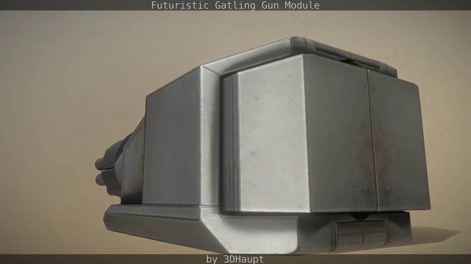 Gatling Gun Module Low-poly 3D model_18