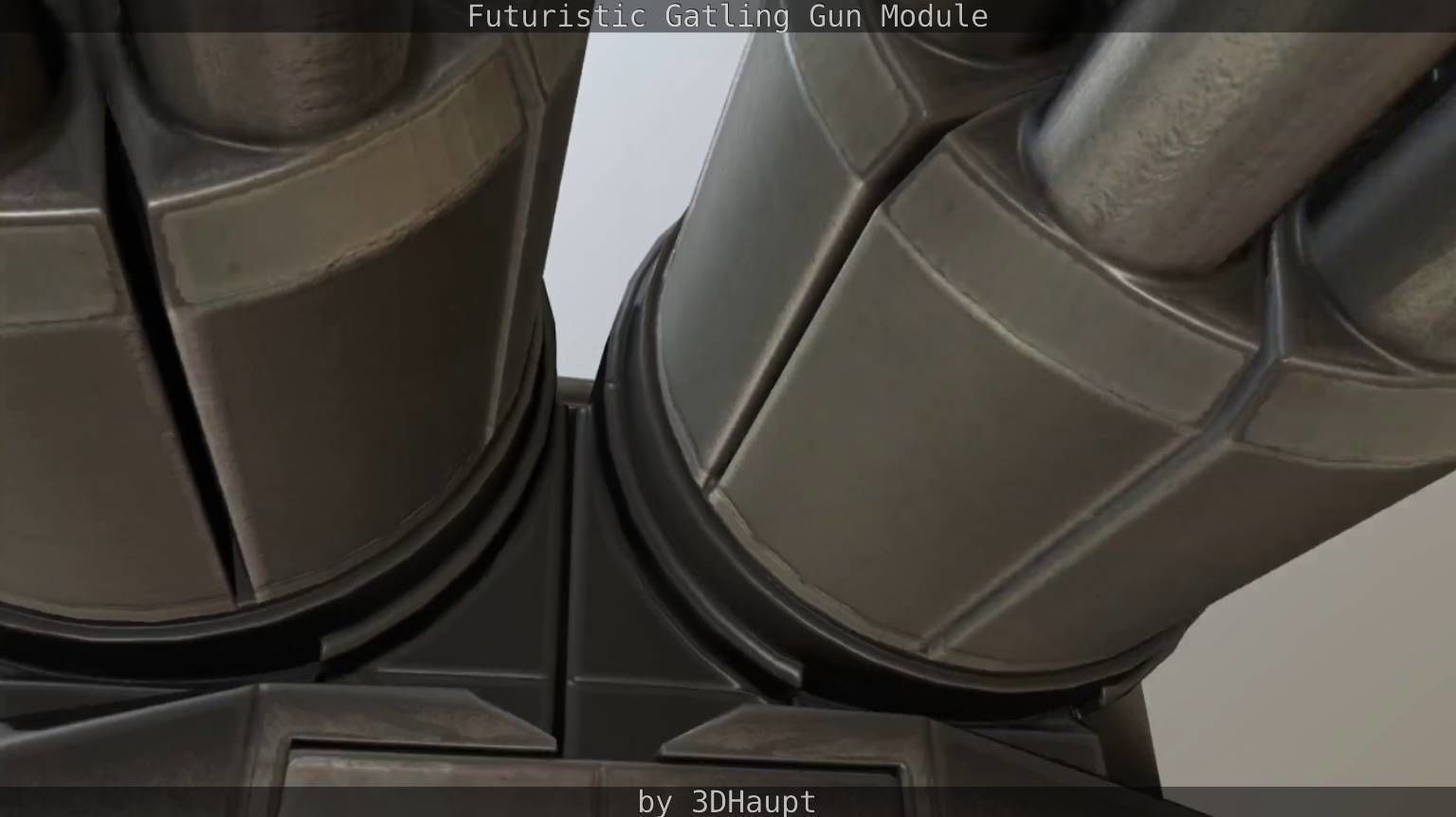 Gatling Gun Module Low-poly 3D model_77