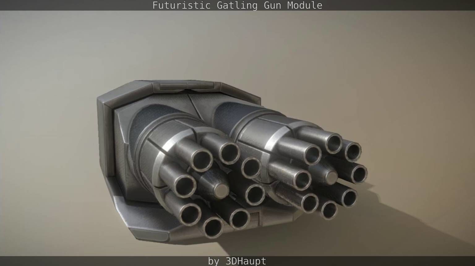 Gatling Gun Module Low-poly 3D model_27