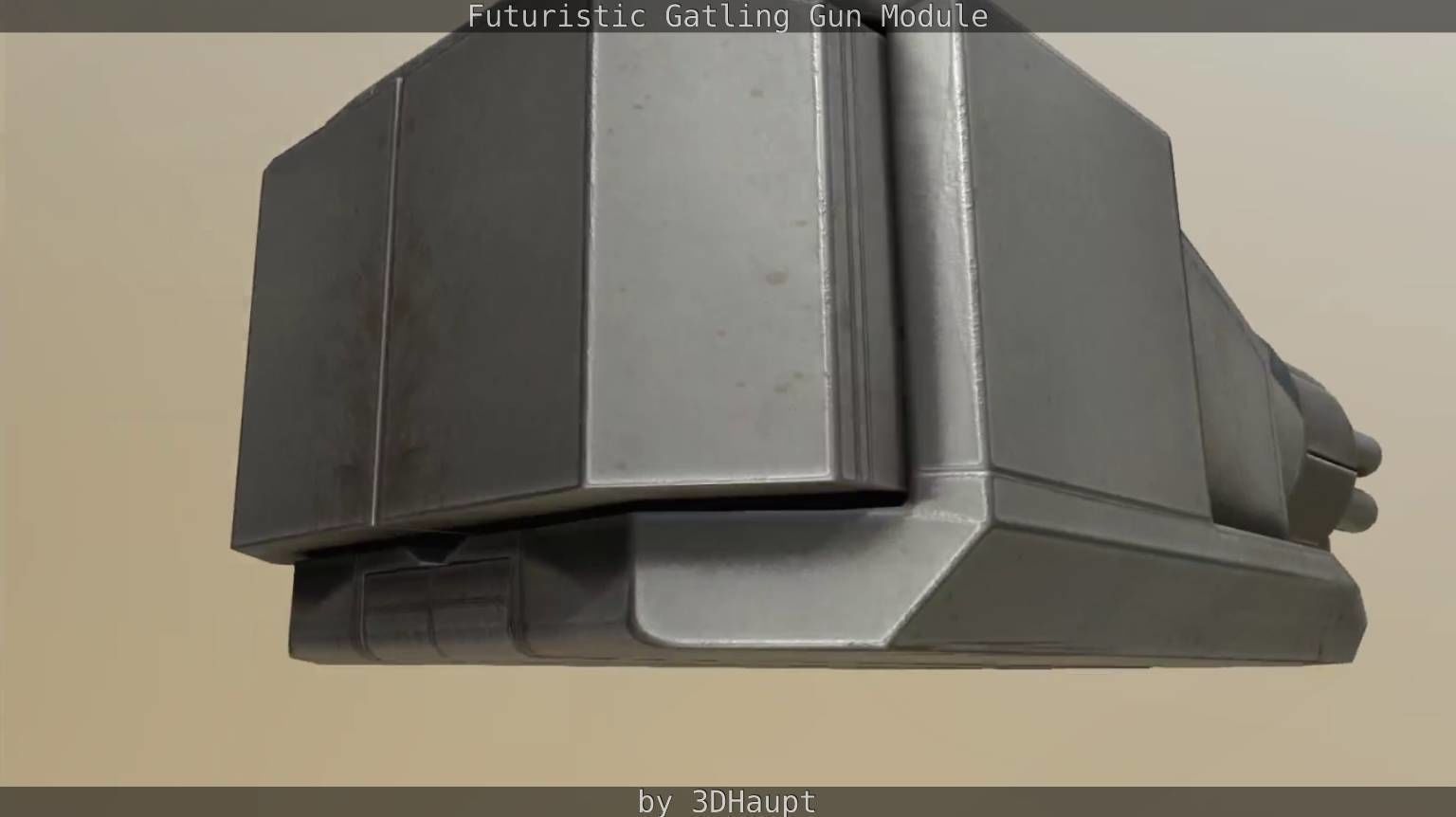 Gatling Gun Module Low-poly 3D model_80