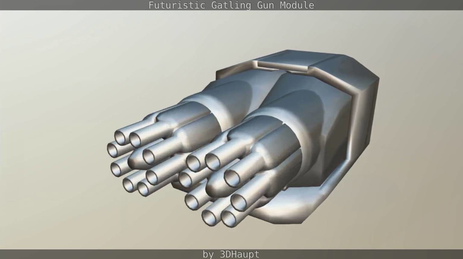 Gatling Gun Module Low-poly 3D model_57