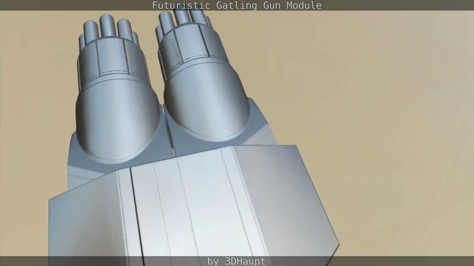 Gatling Gun Module Low-poly 3D model_62