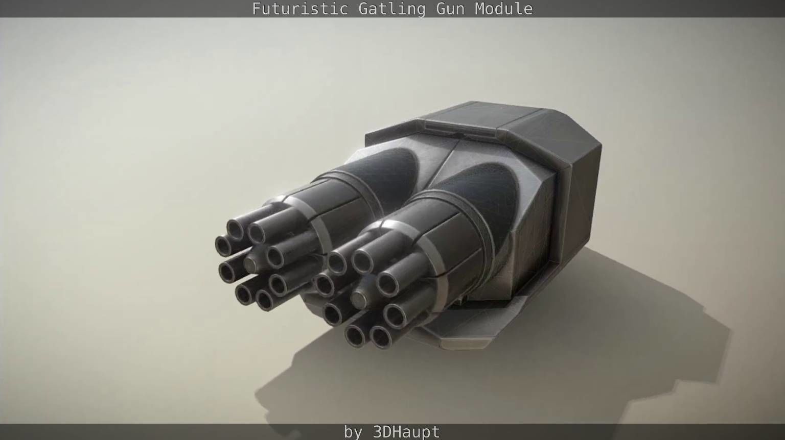Gatling Gun Module Low-poly 3D model_55