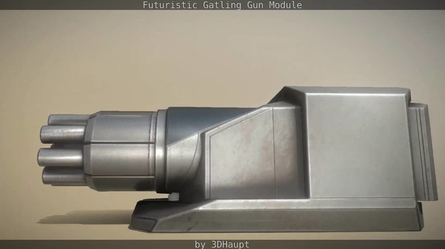 Gatling Gun Module Low-poly 3D model_17