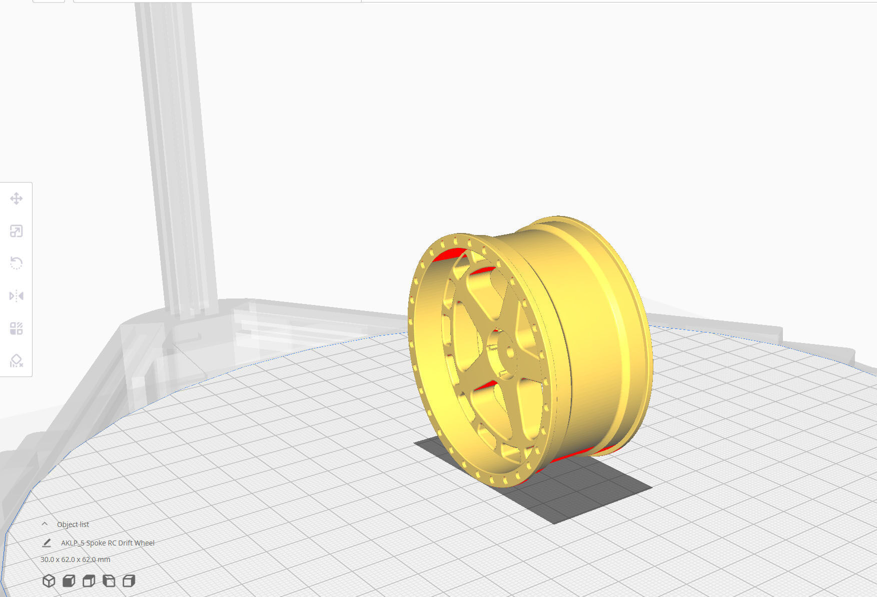 5 Spoke RC Drift Wheel 3D print model_4