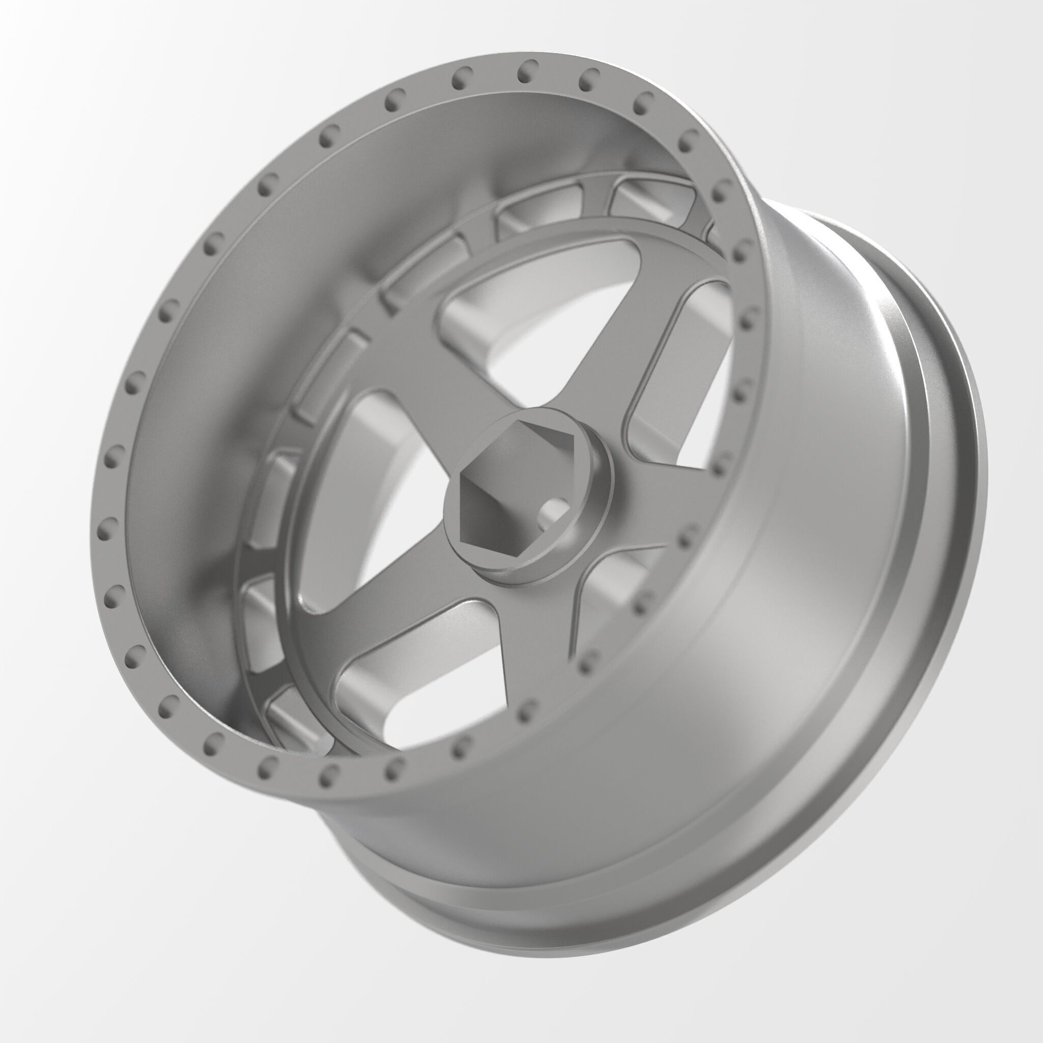 5 Spoke RC Drift Wheel 3D print model_11