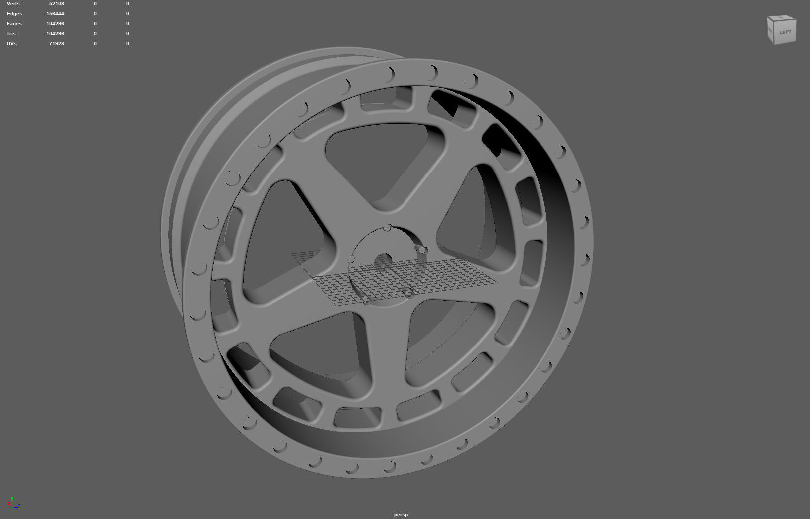 5 Spoke RC Drift Wheel 3D print model_5
