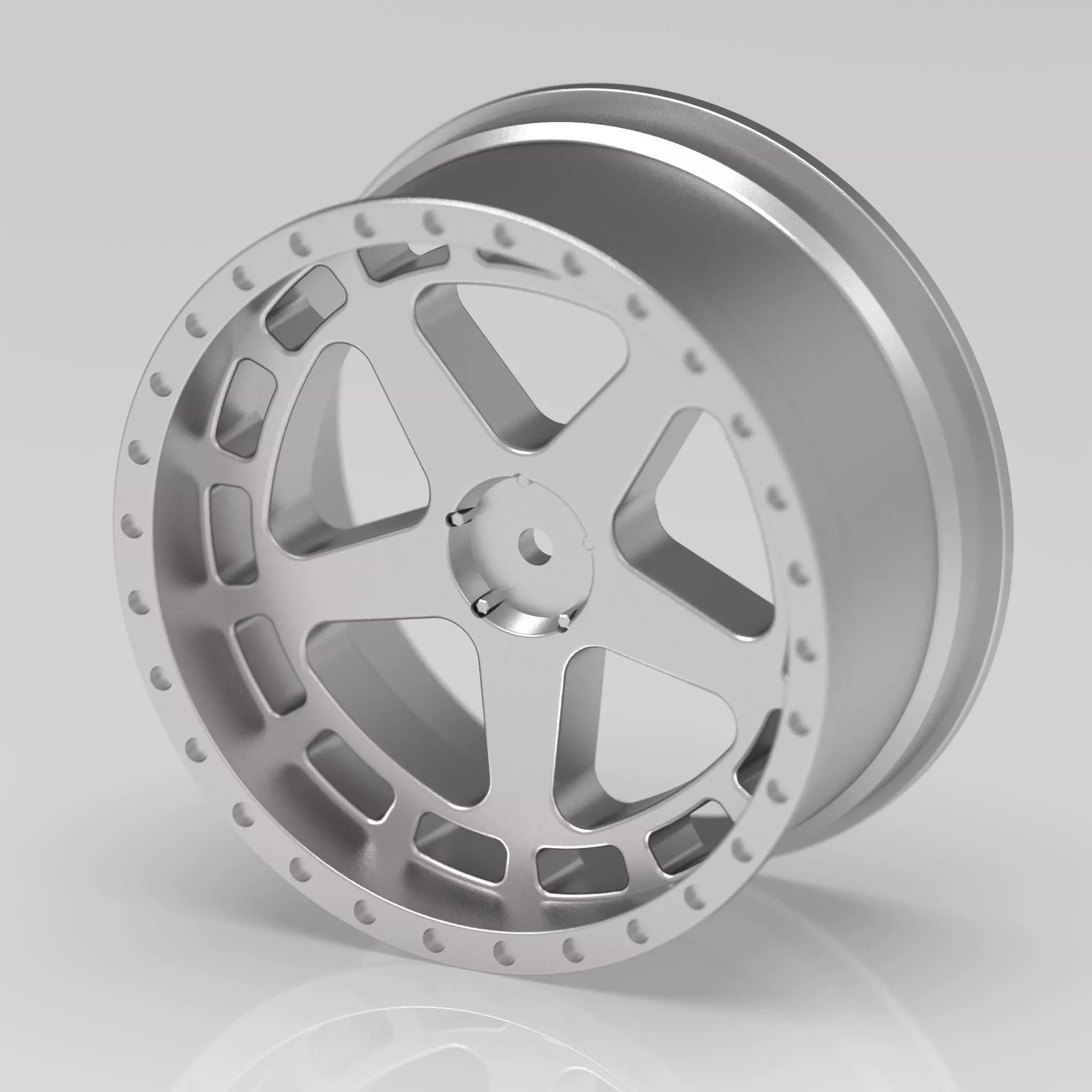 5 Spoke RC Drift Wheel 3D print model_0