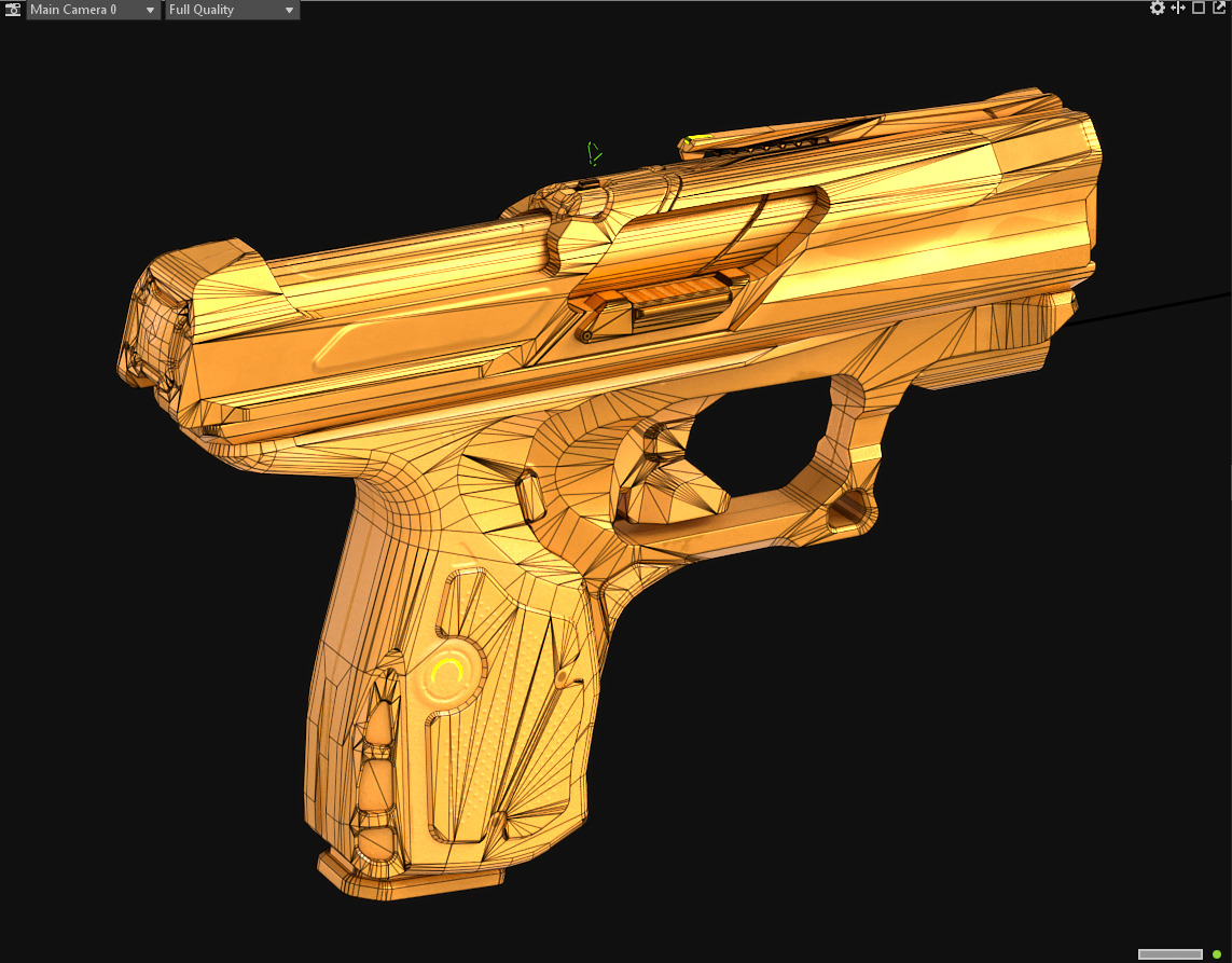 Foxx-19 Sci-fi Concept Pistol PBR Low-poly 3D model_11
