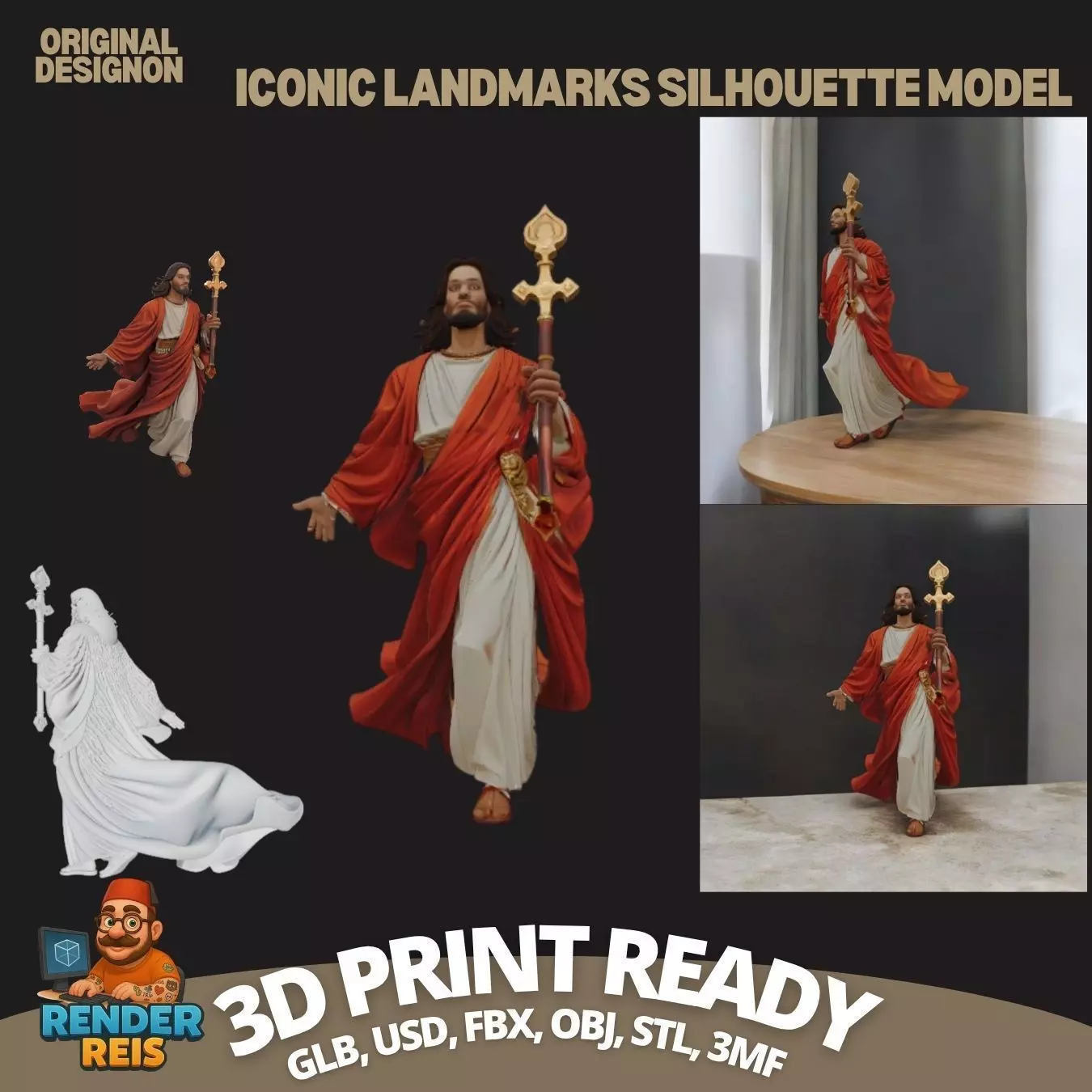 The 3D Reflection of Authority and Compassion 3D print model