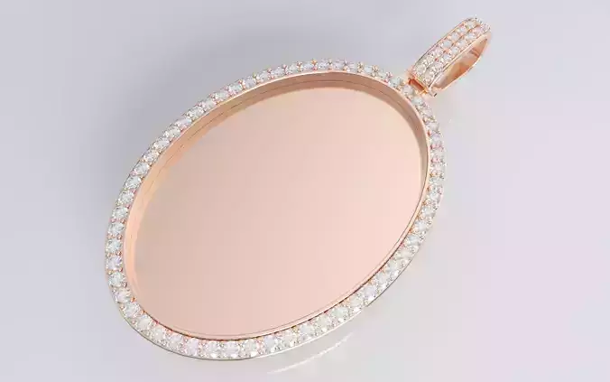 Oval Picture Pendant - 50mm 3D print model