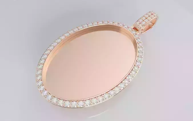 Oval Picture Pendant - 45mm 3D print model