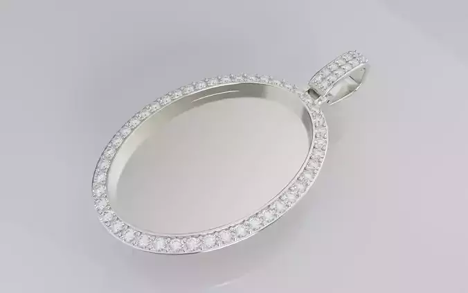 Oval Picture Pendant - 40mm 3D print model