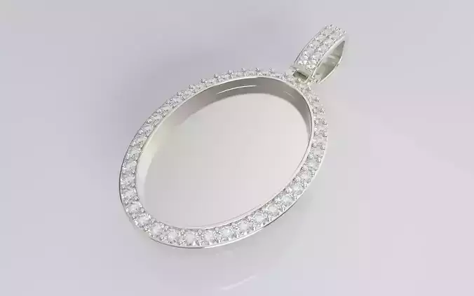 Oval Picture Pendant - 35mm 3D print model