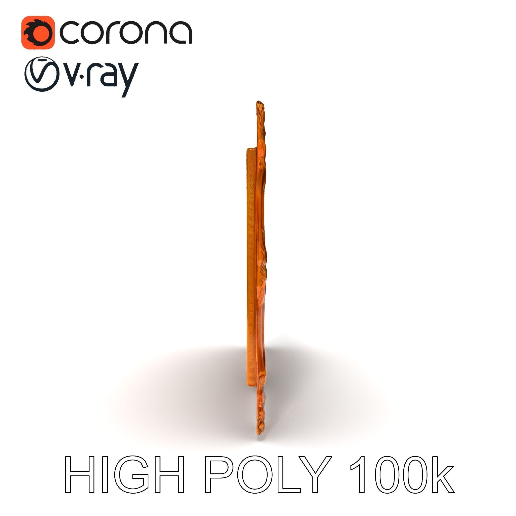 Ornate Gold Frame Model Pack for Detailed Visuals Low-poly 3D model_28